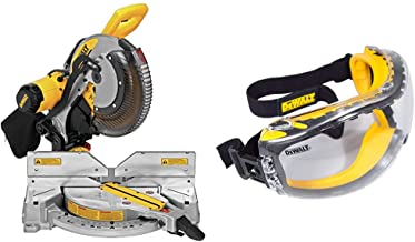 Photo 1 of (Circuit blown when powered on and motor smoked) 
DEWALT Miter Saw, 12-Inch, Double Bevel, Compound, XPS Cutline, 15-Amp with w/Safety Goggle (DWS716XPS & DPG82-11C)