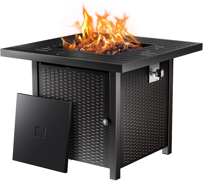 Photo 1 of (DENTED TABLE TOP SIDE)
Ciays Propane Fire Pits 32 Inch Outdoor Gas Fire Pit, 50,000 BTU Steel Fire Table with Lid and Lava Rock, Add Warmth and Ambience to Gatherings and Parties On Patio Deck Garden Backyard, Black
