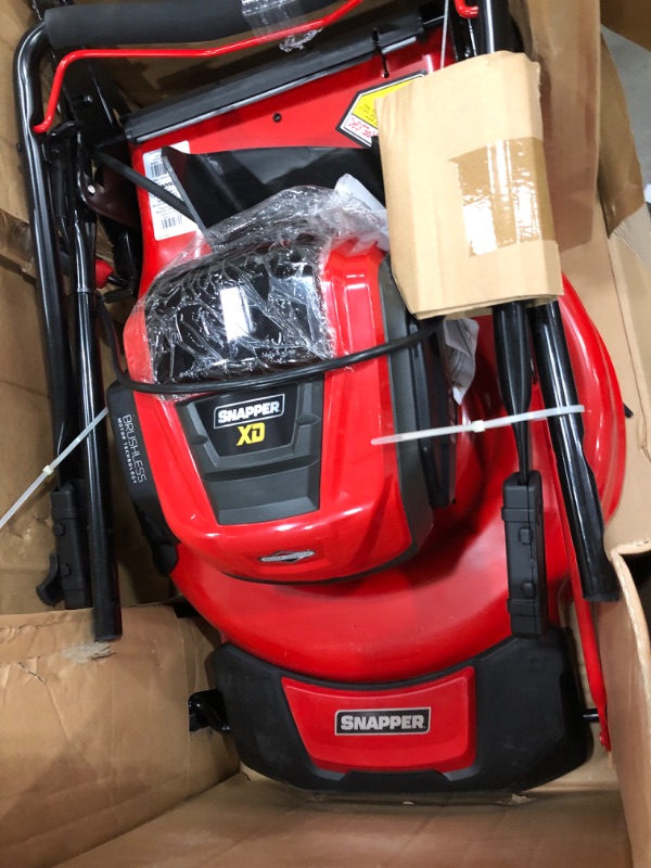 Photo 5 of (FOUND LOOSE HARDWARE IN PACKAGE)
Snapper XD 82V MAX Cordless Electric 21" Push Lawn Mower, Includes Kit of 2 2.0 Batteries and Rapid Charger