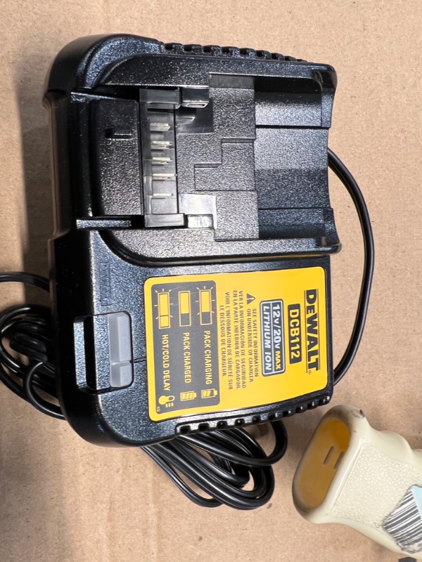 Photo 4 of DEWALT 20V MAX Battery Charger (DCB112) AND Dewalt 18" Large Heavy Duty Contractor Tool New Bag in Bulk Packaging

