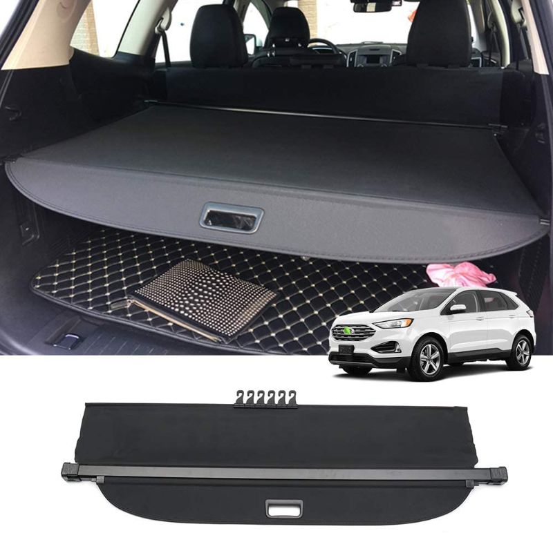 Photo 1 of **MINOR DENT** REFER TO PHOTO**
Compatible with Cargo Cover Ford EDGE  2015-2022 Rear Retractable Trunk Shade Shield Luggage Tonneau Covers Black No Gap (Not fit Base 2020 Edge SE)
