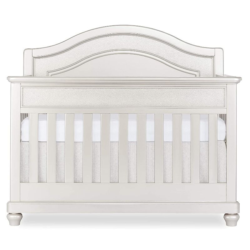Photo 1 of **BRAND NEW, ALL PARTS INCLUDED**
Evolur Signature Glam 5 in 1 Convertible Crib
Color:Pearl Shimmer White