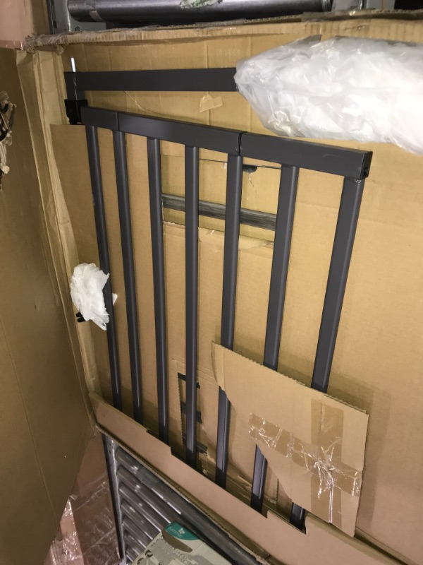 Photo 2 of **HARWARE LOOSE, MAY NOT BE COMPLETE**For Parts Only*Summer Decorative Wood & Metal Safety Baby Gate, New Zealand Pine Wood and a Slate Metal Finish - 32” Tall, Fits Openings up to 36” to 60” Wide, Baby and Pet Gate for Doorways