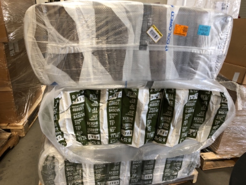 Photo 2 of **PALLET OF 15 PACKS**
Knauf Insulation Ecobatt B45evx Kraft Faced Batt Insulation, 93 In L, 15 In W, R-15 R-value, Fiberglass, Brown
