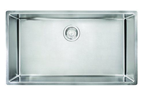 Photo 1 of **ONE CORNER OF SINK OF BENT , REFER TO PHOTO**
Franke Cube 31-1/2-in Single Basin Undermount 18 Gauge Kitchen Sink - 17.75 X 31.5
