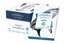 Photo 1 of Hammermill Great White Copy Paper, 11In. X 17In., 20 Lb, 30% Recycled, 500 Sheets Per Ream, Case Of 5 Reams
