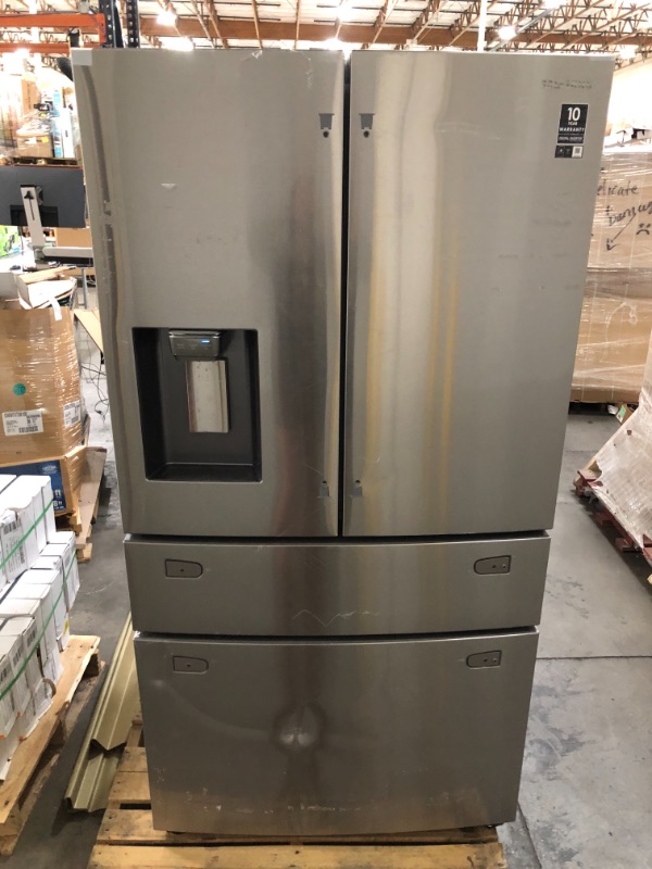 Photo 2 of Samsung 28 cu. ft. 4-Door French Door Refrigerator in Fingerprint Resistant Stainless Steel

