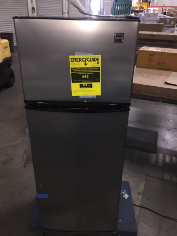 Photo 2 of PARTS ONLY **7.5 cu. ft. Refrigerator with Top Freezer in Stainless Look
