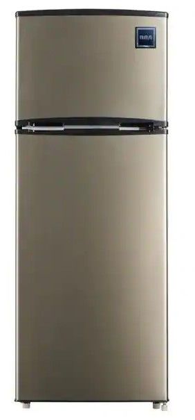 Photo 1 of 7.5 cu. ft. Refrigerator with Top Freezer in Stainless Look
