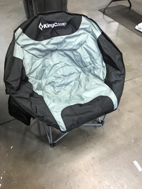 Photo 1 of *USED*
*darker grey IN PERSON*
KingCamp Oversized Moon Chair - Black/Mediumgrey