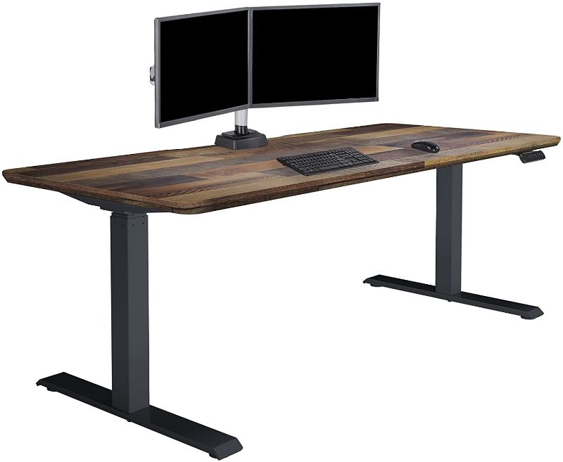 Photo 1 of *USED*
*MISSING manual*
Vari Electric Standing Desk 72" x 30" - Dual Motor Sit to Stand Desk - Push Button Memory Settings - Solid Top with Height Adjustable Steel Legs - Work or Home Office Desk - (Reclaimed Wood)
