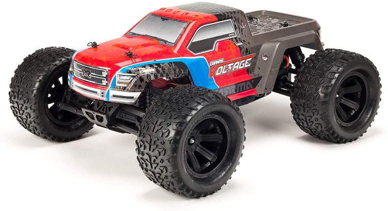 Photo 1 of *USED*
*UNKNOWN if anything is MISSING*
ARRMA RC Monster Truck: 1/10 Granite Voltage MEGA 2WD SRS RTR with 2.4GHz Radio | 1800mAh 6C NiMH Battery | Charger | 1:10 Scale (Red/Black), ARA102727T3
