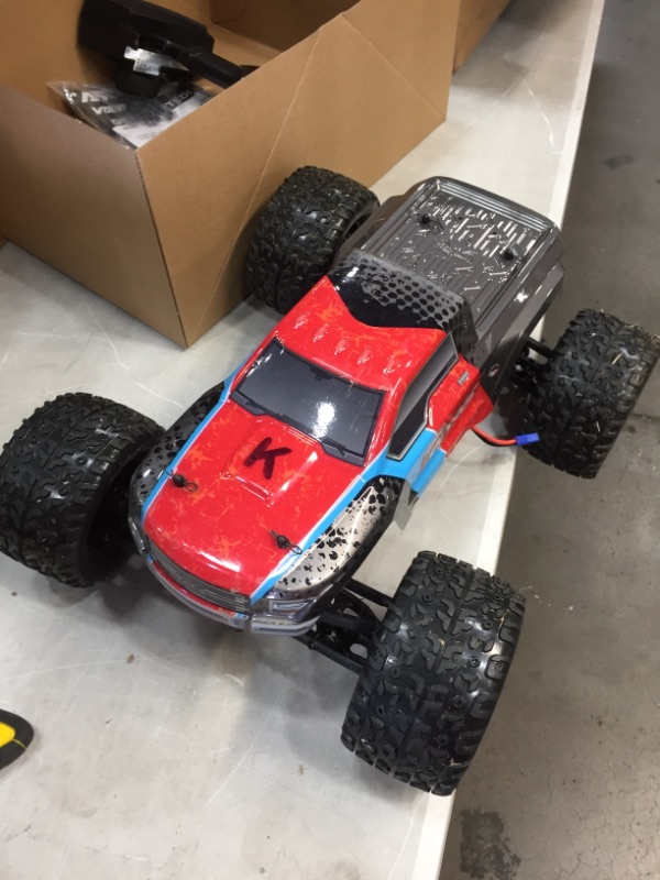 Photo 2 of *USED*
*UNKNOWN if anything is MISSING*
ARRMA RC Monster Truck: 1/10 Granite Voltage MEGA 2WD SRS RTR with 2.4GHz Radio | 1800mAh 6C NiMH Battery | Charger | 1:10 Scale (Red/Black), ARA102727T3
