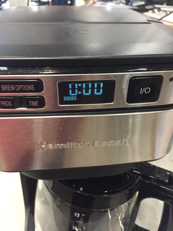 Photo 3 of *USED*
Hamilton Beach Programmable Coffee Maker, 12 Cups, Front Access Easy Fill, Pause & Serve, 3 Brewing Options, Black (46310)
