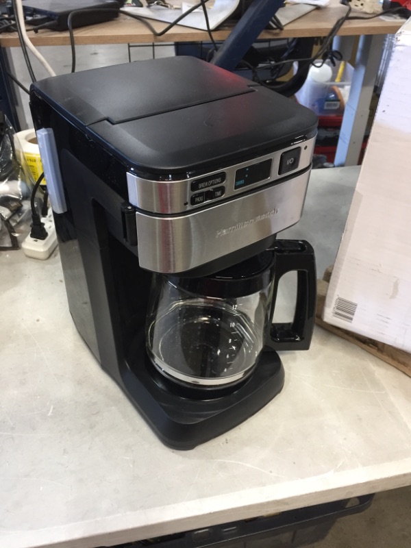 Photo 2 of *USED*
Hamilton Beach Programmable Coffee Maker, 12 Cups, Front Access Easy Fill, Pause & Serve, 3 Brewing Options, Black (46310)
