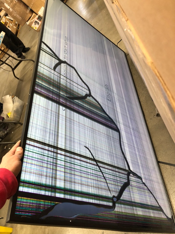 Photo 1 of (NOT FUNCTIONAL; SCREEN/PIXEL/FRAME DAMAGES/CRACKS; DETACHING FRAME BOTH SIDES; MISSING LEGS) 
Samsung - 65" Class 7 Series LED 4K UHD Smart Tizen TV
