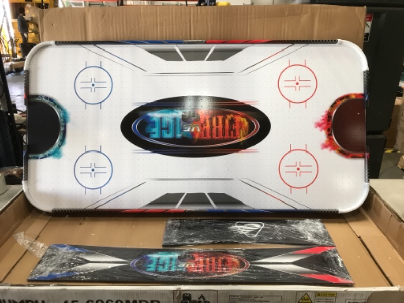 Photo 4 of 45-6060W 54" Fire N Ice LED Air Hockey Table with USB Charging Cable and 2 Spare Standard
