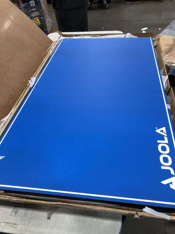 Photo 3 of JOOLA Tetra - 4 Piece Ping Pong Table Top for Pool Table - Includes Ping Pong Net Set - Full Size Table Tennis Conversion Top for Billiard Tables - Easy Assembly & Compact Storage - Incl. Foam Backing
