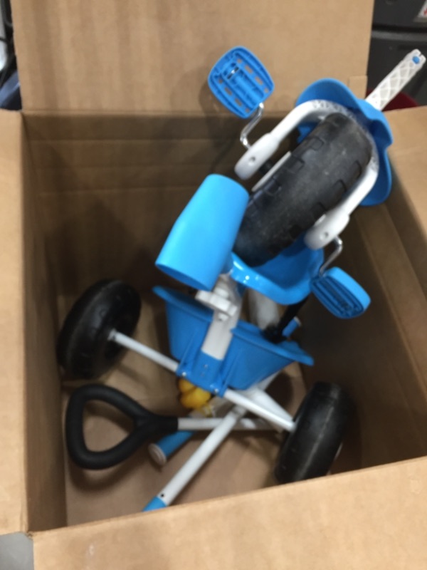 Photo 2 of KRIDDO 2 in 1 Kids Tricycles Age 18 Month to 4 Years, Gift Toddler Tricycles for 1 -3 Year Olds, Trikes for Toddlers with Push Handle and Duck Bell, Blue