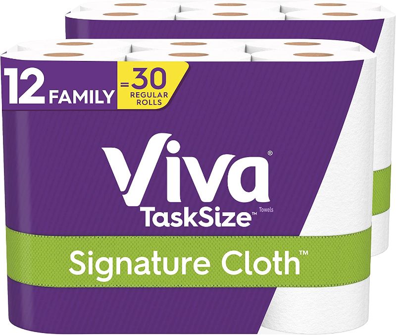 Photo 1 of (same amount different packaging 
Viva Signature Cloth Paper Towels, Task Size  4 packs of 6 (143 Sheets Per Roll)