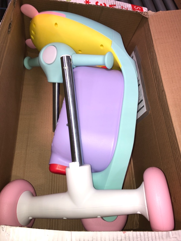 Photo 2 of Skip Hop 3-in-1 Baby Activity Push Walker to Toddler Scooter, Zoo Unicorn
