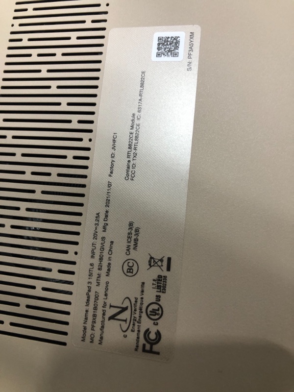 Photo 5 of 2022 Newest Lenovo Ideapad 3i Laptop, 15.6” FHD 1080P Touchscreen, Intel Core i3-1115G4, 8GB DDR4 RAM, 256GB PCIe SSD, HDMI, WiFi, Bluetooth, HD Webcam, Fingerprint Reader, Windows 11 Home, Sand
