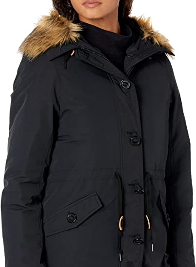 Photo 1 of Amazon Essentials Women's Water Resistant Long Sleeve Longer Length Parka with Faux Fur Trim Hood (XL)