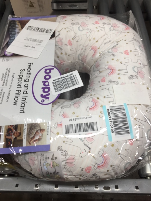 Photo 3 of Boppy Original Nursing Pillow & Positioner, Pink Unicorns, Cotton Blend Fabric with Allover Fashion
