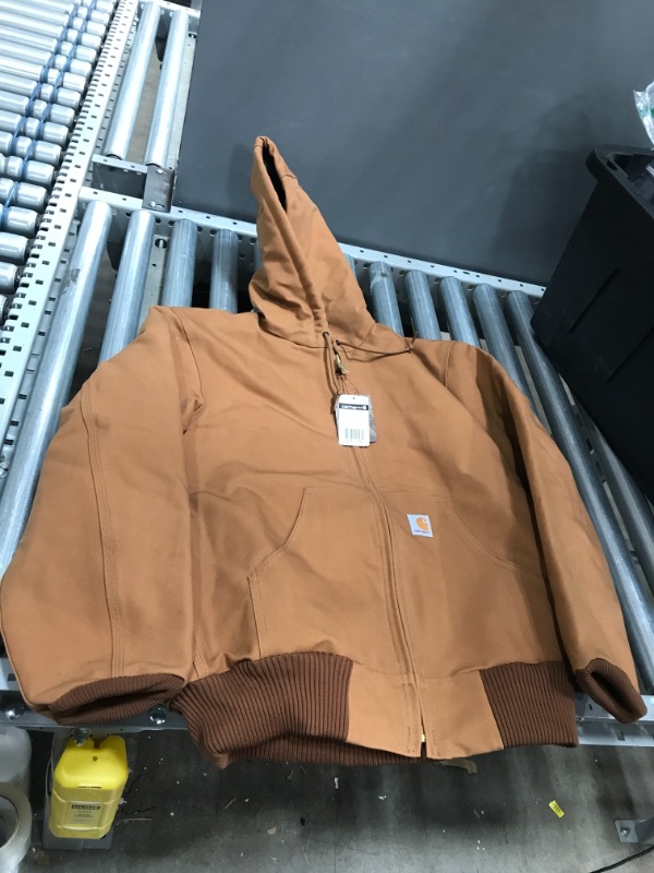 Photo 1 of Carhartt Men's Loose Fit Firm Duck Insulated Flannel-Lined Active Jacket

