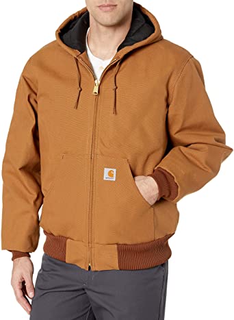 Photo 1 of Carhartt Men's Loose Fit Firm Duck Insulated Flannel-Lined Active Jacket
