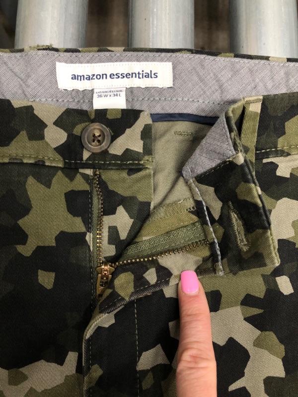 Photo 1 of Amazon Essentials Men's Slim-Fit Casual Stretch Khaki - size: 36W x 34L
