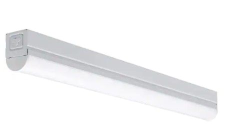 Photo 1 of 2 ft. 34-Watt Equivalent 120-277 Volt Integrated LED White Strip Light Fixture Closet Rated Linkable 1800 Lumens 4000K