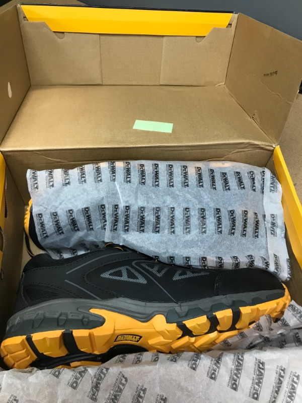 Photo 2 of DEWALT Men's Angle Slip Resistant Athletic Shoes - Steel Toe - Black/Yellow Size 11(M)