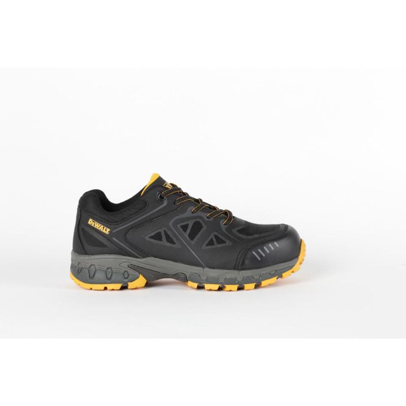 Photo 1 of DEWALT Men's Angle Slip Resistant Athletic Shoes - Steel Toe - Black/Yellow Size 11(M)