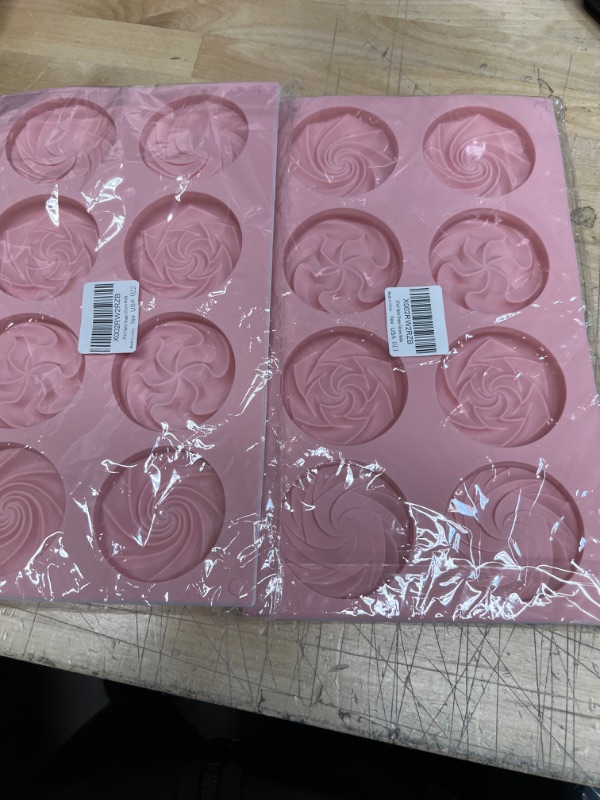 Photo 2 of 2PACKS OF 2 Pack Spiral Shape Silicone Molds, 8 Cavitiy 3D French Dessert Silicone Nonstick Baking Cake Pans for Candy, Chocolate,Mousse, Jelly, Pudding DIY Baking