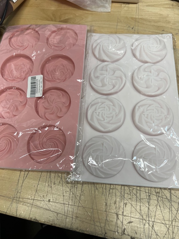 Photo 3 of 2PACKS OF 2 Pack Spiral Shape Silicone Molds, 8 Cavitiy 3D French Dessert Silicone Nonstick Baking Cake Pans for Candy, Chocolate,Mousse, Jelly, Pudding DIY Baking