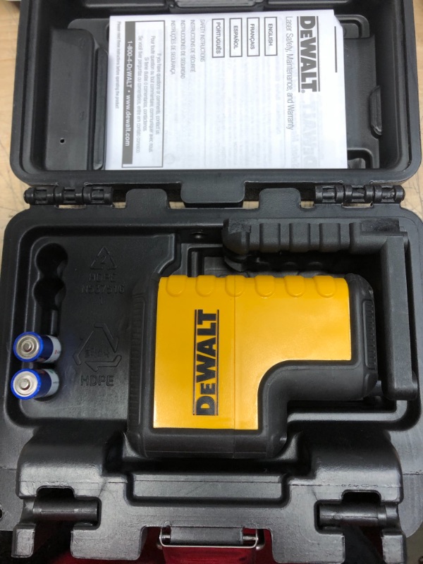 Photo 3 of "DeWALT DW08302CG 20V 100 Foot Cordless 3 Spot Green Laser Level W/ Bluetooth"
