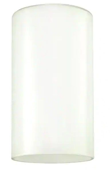 Photo 1 of 7 in. White Opal Cylinder Shade with 2-1/4 in. Fitter and 3-15/16 in. Width
4 PACK