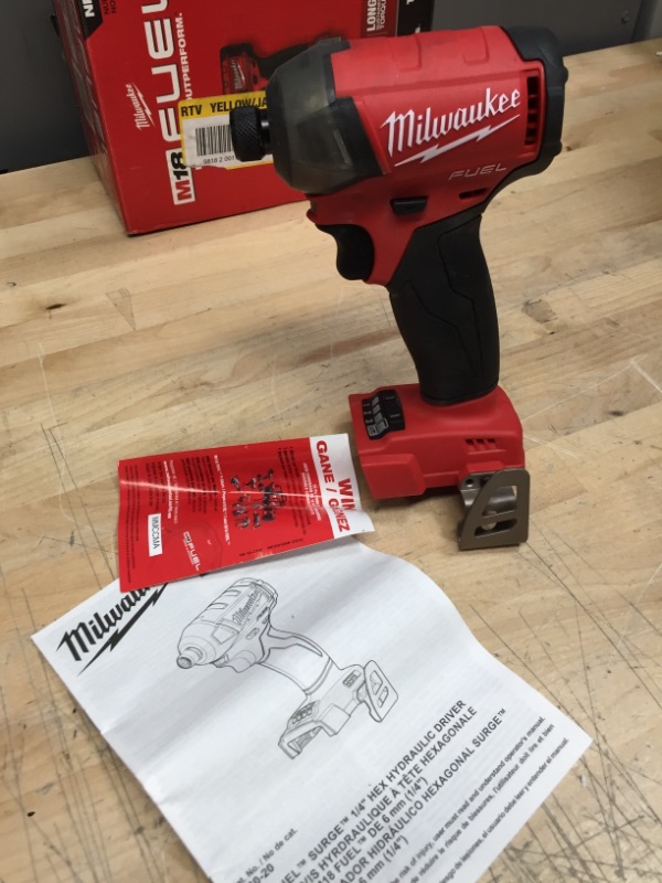Photo 2 of "Milwaukee 2760-20 M18 FUEL 18V 1/4-Inch Surge Hex Hydraulic Driver-Bare Tool"