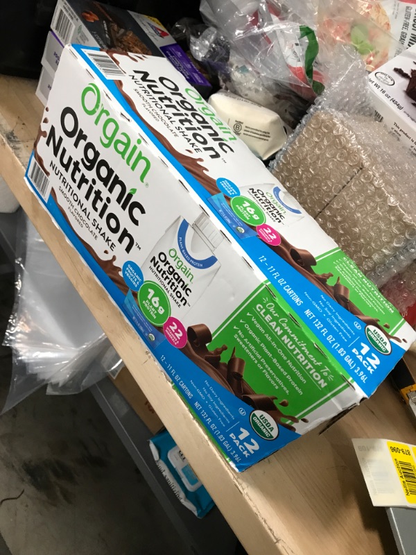 Photo 2 of *EXP DATE 10/12/2022* Orgain ® Organic Nutrition Vegan All-in-One Protein RTD Shake Plant Based Smooth Chocolate (12 Ct.)
