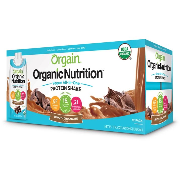 Photo 1 of *EXP DATE 10/12/2022* Orgain ® Organic Nutrition Vegan All-in-One Protein RTD Shake Plant Based Smooth Chocolate (12 Ct.)
