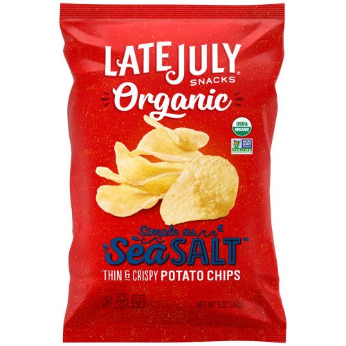 Photo 1 of *EXP DATE 03/05/22** Late July Organic Thin & Crispy Potato Chips, Simple as Sea Salt 5 Oz Bag - SET OF 3
