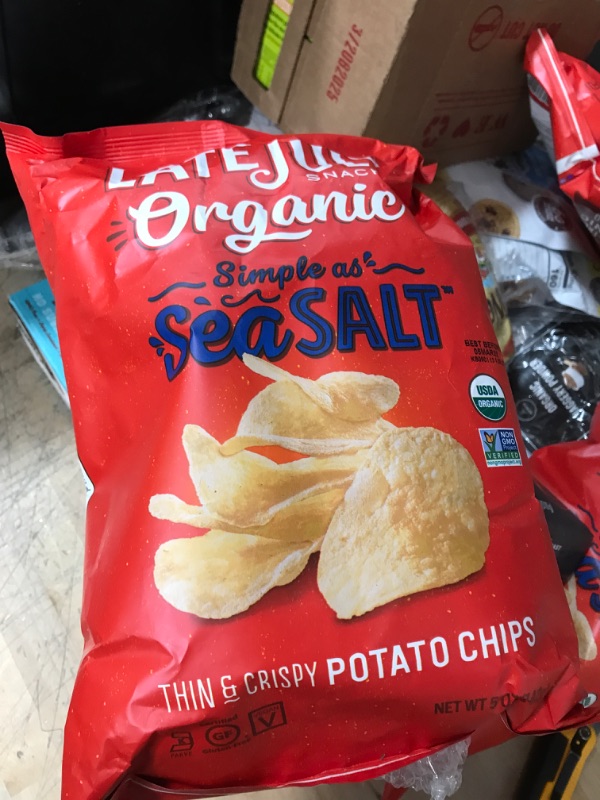 Photo 2 of *EXP DATE 03/05/22** Late July Organic Thin & Crispy Potato Chips, Simple as Sea Salt 5 Oz Bag - SET OF 3
