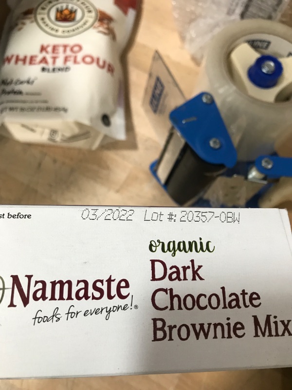 Photo 5 of *EXP DATE (WHEAT FLOUR) 04/07/22** *EXP DATE (BROWNIE MIX) 03/2022** *EXP DATE (DARK CHOCOLATE) 04/20/22** NONREFUNDABLE BAG OF MIXED FOOD ITEMS - KETO WHEAT FLOUR, NAMASTE ORGANIC DARK CHOCOLATE BROWNIE MIX, DARK CHOCOLATE (12 BARS) 