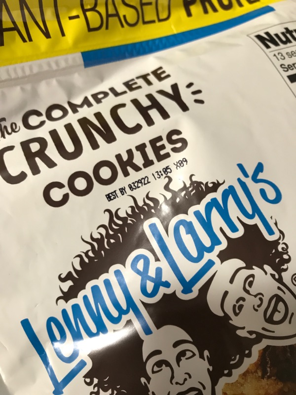 Photo 2 of *EXP DATE 03/29/22** Lenny & Larry's the Complete Crunchy Cookie, Chocolate Chip, 6g Plant Protein, Vegan, Non-GMO, 16 Ounce Pouch (Pack of 2) *NO REFUNDS** 
