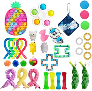 Photo 1 of PXIAOPANG Pop Fidget Toys Pack, Cheap Fidget Pack with Pop Mini Keychain Stress Relief Fidget Toys for Kids & Adults 