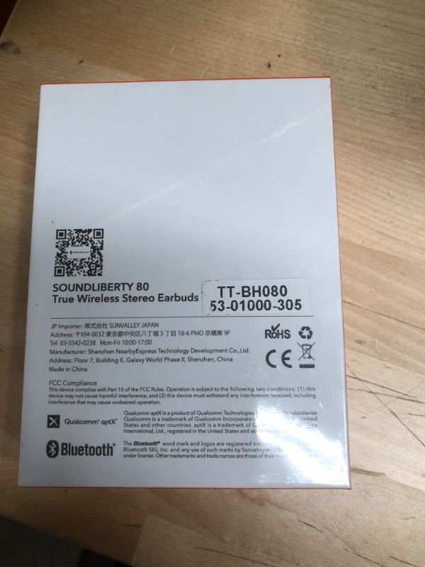 Photo 1 of Wireless Earbuds TaoTronics SoundLiberty 80, Bluetooth 5.0 Earbuds with Ai Noise Canceling Mic, Support aptX Stereo Audio, Voice and Touch Control, in