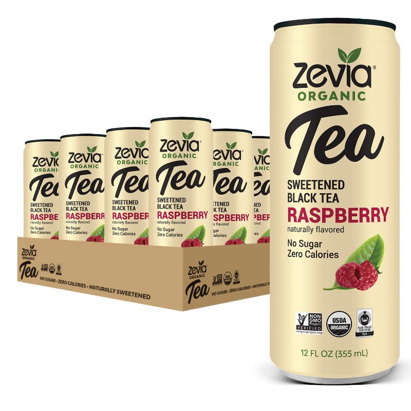 Photo 1 of **SOLD AS IS NONREFUNABLE**
Zevia Organic Sugar Free Iced Tea, Black Tea Raspberry, 12 Fl Oz (Pack of 12)

