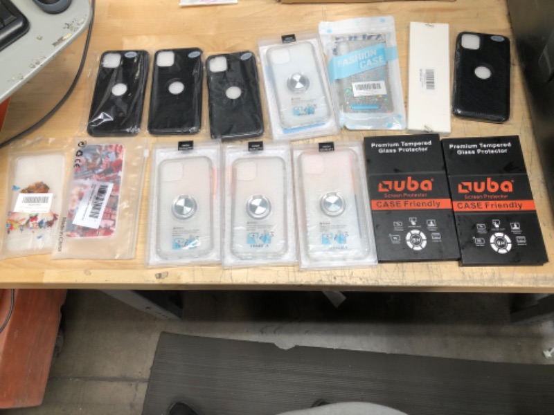 Photo 1 of **NON REFUNDABLE**
BUNDLE OF  IPHONE 11 CASES , TEMPERED GLASS , AND ACCESSORIES
 
