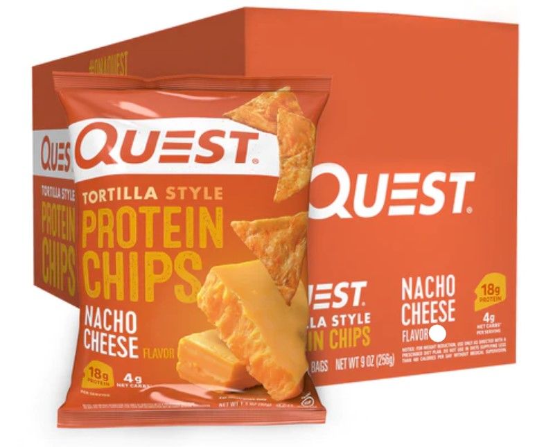 Photo 1 of **EXPIRES 03/19/22**
**NO REFUNDS
PROTEIN CHIPS | 12 PACK
NACHO CHEESE - TORTILLA STYLE